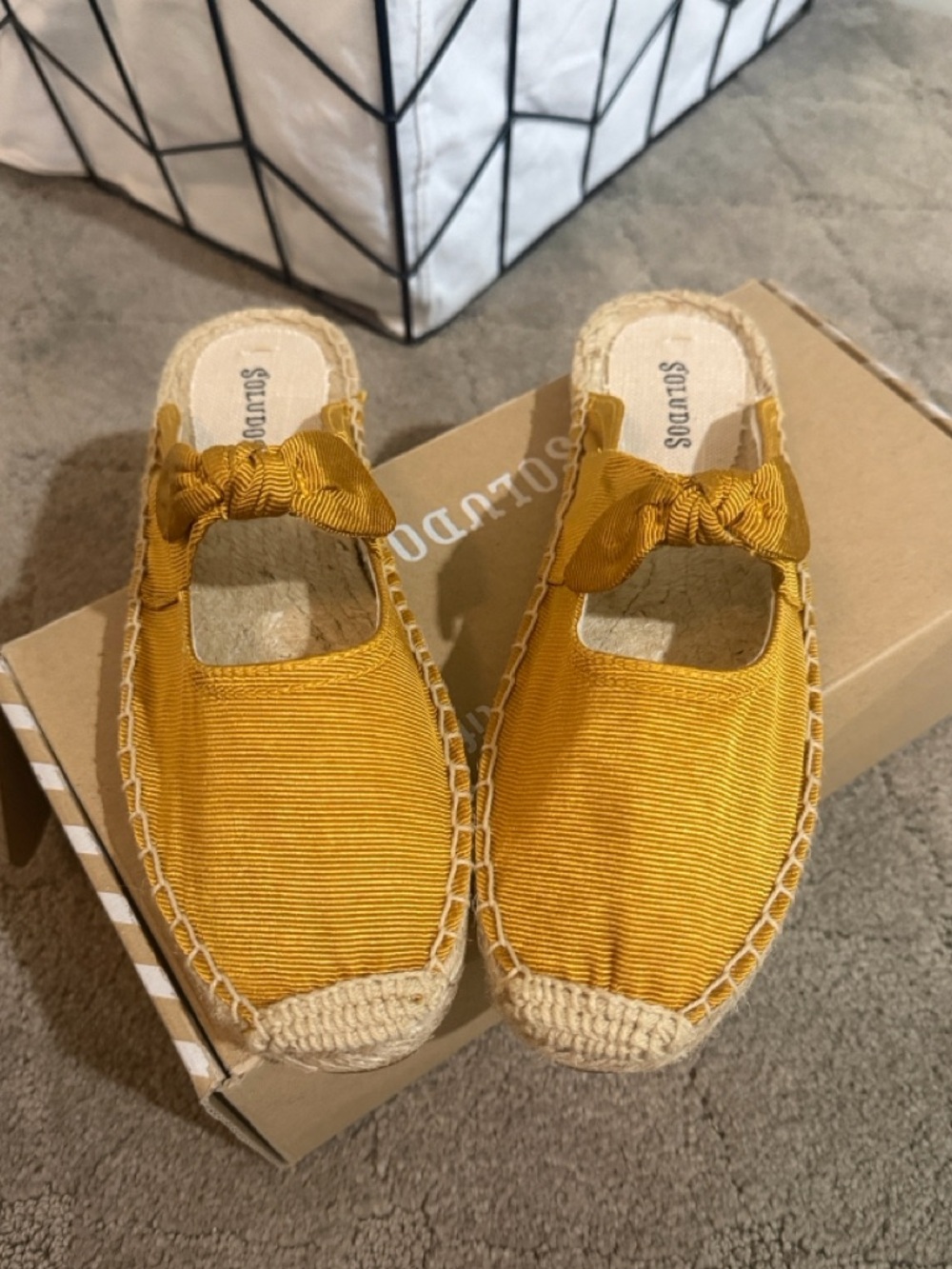 Soludos Alma Espadrille Mule in Marigold Flats